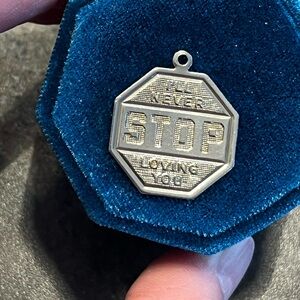 Vintage “I’ll Never Stop Loving You” Charm or Pendant